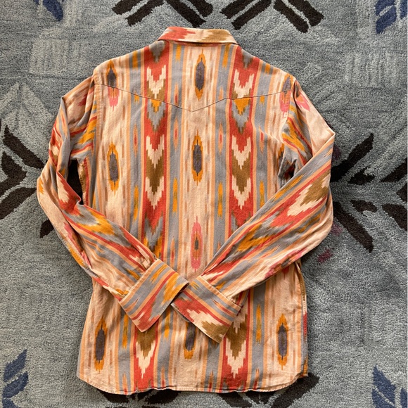 Freemans Sporting Club Ikat Snap Western Shirt Sz M Made in USA - Picture 4 of 8